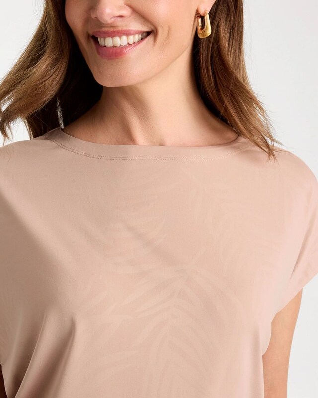 Travelers Palm Embossed Knit Top - image 4